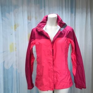 Marmot Hooded Zip Front Windbreaker Coat Jacket